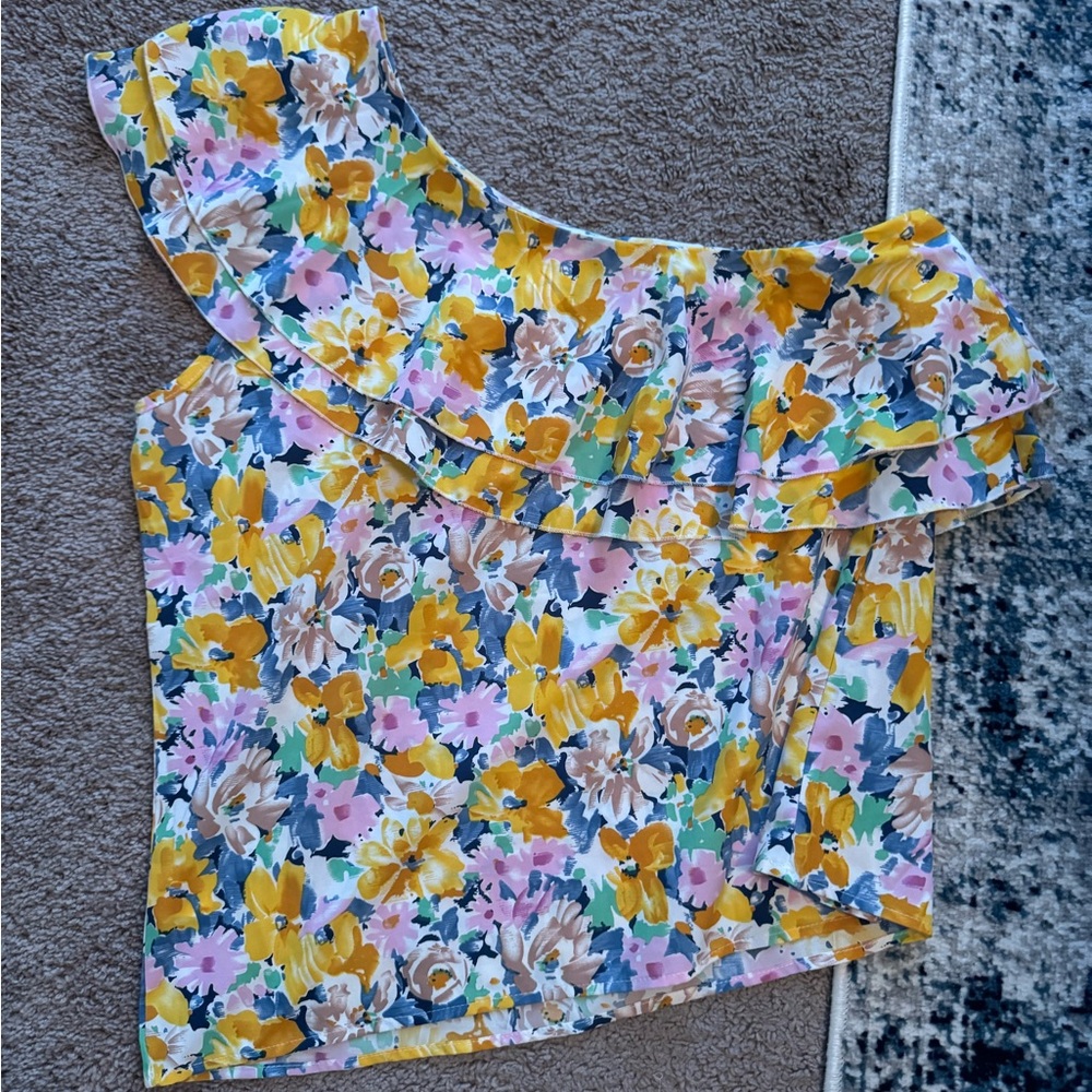floral off shoulder blouse